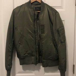 Olive green bomber jacket